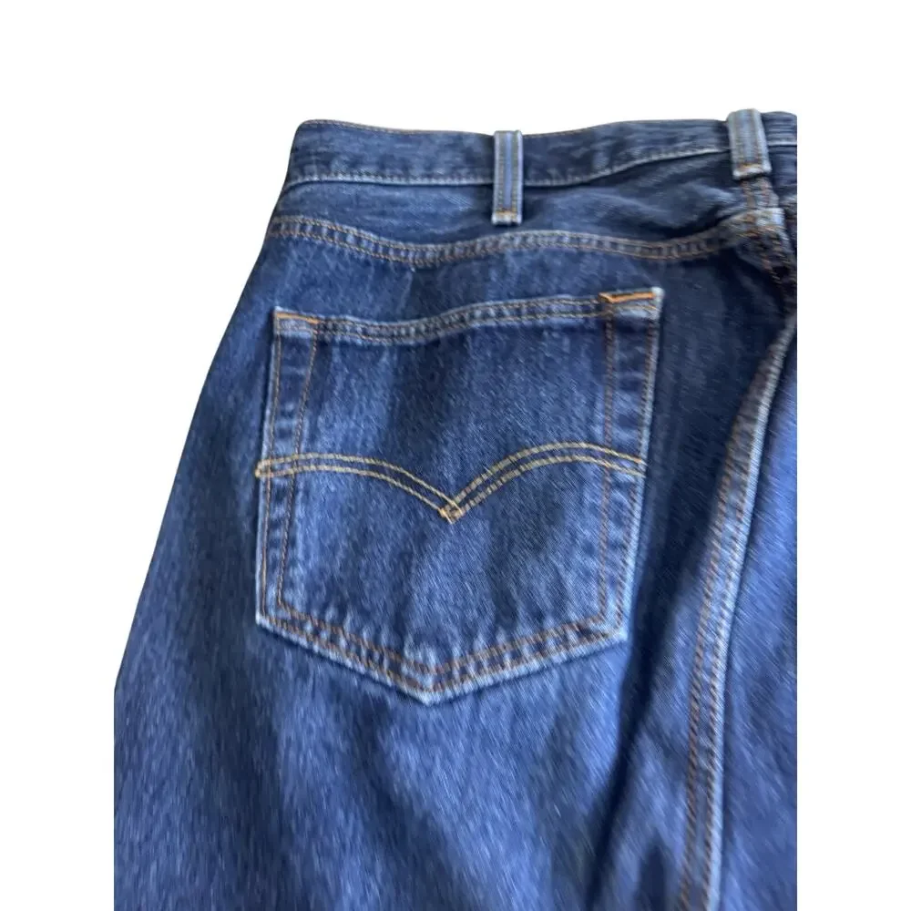 Levi's 501 Original Fit Men's Jeans Dark Wash Straight Leg Button Fly 38x34